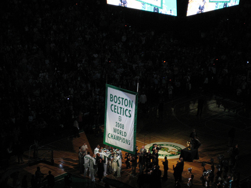 Celtics Raise Banner 17